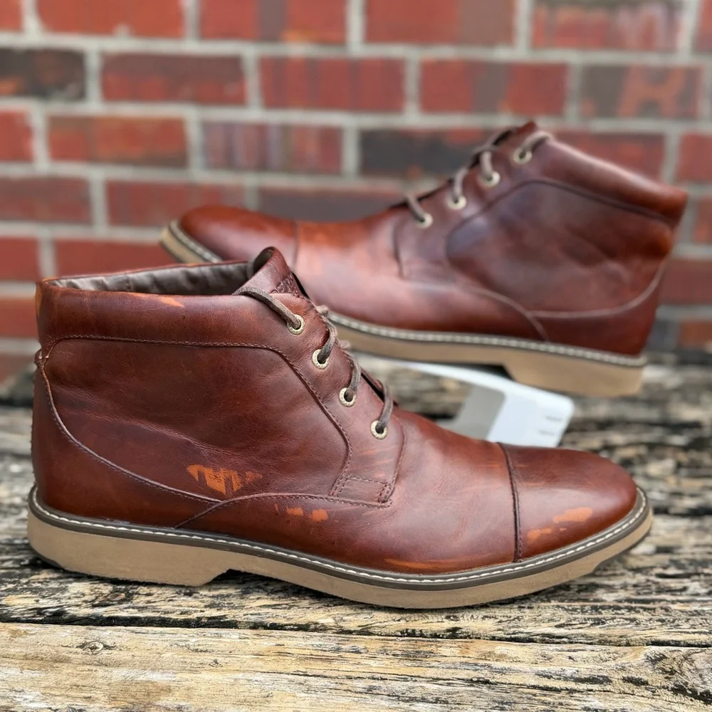 Sperry Top-Sider Commander Men's Sz 13 Brown Leather Oxford Chukka Boots T9